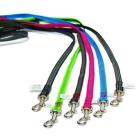 Thin rubber leashes comes in various lengths and colours